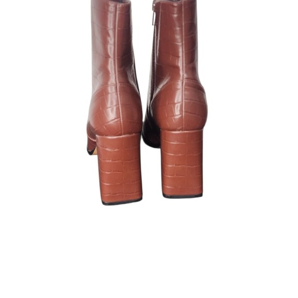 Lisa Vicky Brown Heel Ankle Boots Women's Size 9 - Picture 3 of 8